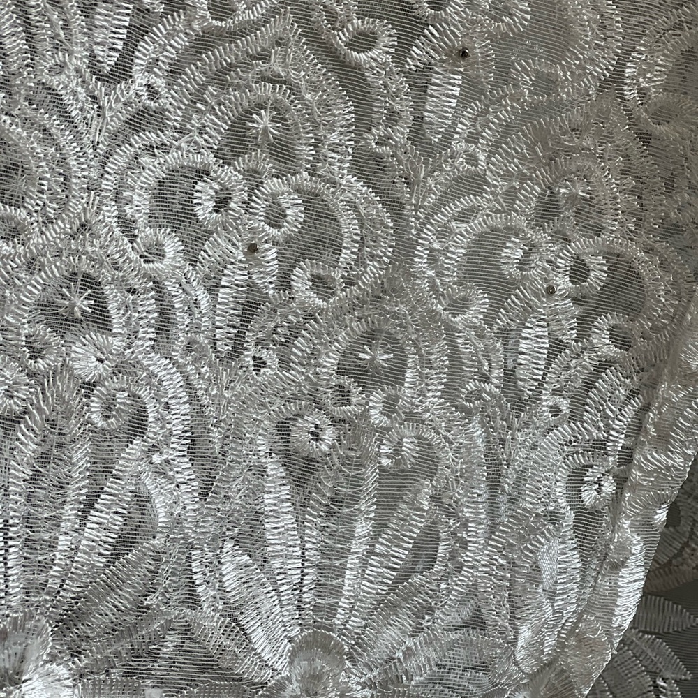 Elegant White Lace Fabric